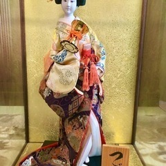 【美品】日本人形 ガラスケース付き