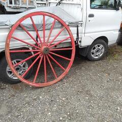消防 鉄 車輪　骨董品