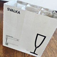 IKEAのフルートグラス。