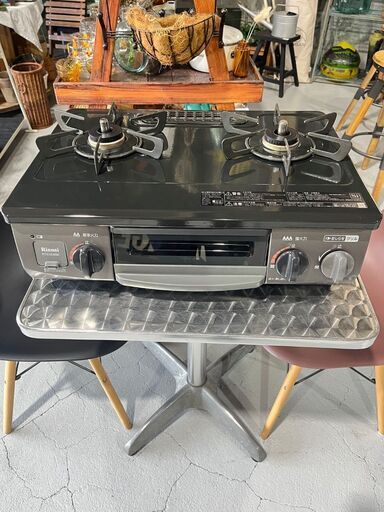 【Rinnai リンナイ】ガステーブル RTE564BKR 2020年 都市ガス用 右強火 W55.5cm ブラック ガス台 ガスコンロ 2口