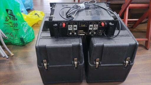 ヤマハパワーアップ１台とボーズスピーカー２台