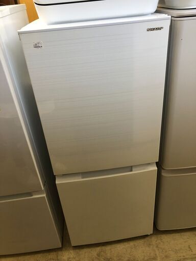 シャープ  SHARP 冷蔵庫 152L SJ-D15G ホワイト系  2ドア /右開き/左開き付け替えタイプ  コンパクト  クリーニング済 堺市 石津【ジャングルジャングルサカイ石津店】