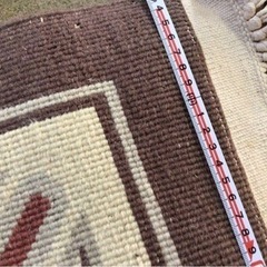 SJ82【絨毯】緞通 カーペット ラグ 227.5×250 厚み2センチ