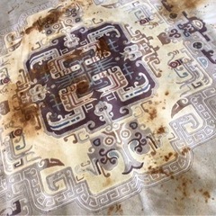 SJ82【絨毯】緞通 カーペット ラグ 227.5×250 厚み2センチ