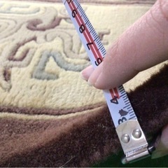 SJ82【絨毯】緞通 カーペット ラグ 227.5×250 厚み2センチ