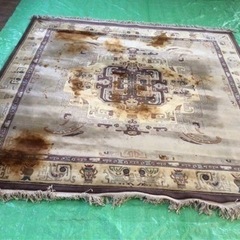 SJ82【絨毯】緞通 カーペット ラグ 227.5×250 厚み2センチ SJ82【絨毯】緞通 カーペット ラグ 227.5×250 厚み2センチ