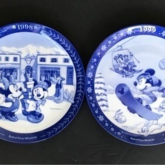 ■土日限定価格■ミッキーマウスイヤープレート 2枚組　飾り皿