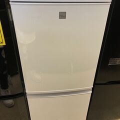シャープ SHARP 2ドアノンフロン冷蔵庫 SJ14E5-KW 137L 1人暮らし 2人 