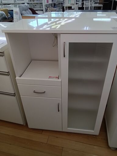 ★ジモティ割あり★ ニトリ レンジボード（コパン） ホワイト H115×D40×W80 クリーニング済み TK2159