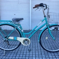 26インチ自転車】美品❗️6段変速、LEDオートライト付 チェーン新品