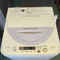 リサイクルサービス八光】2017年製 シャープ 5.5kg 全自動洗濯機 ES-GE5A-