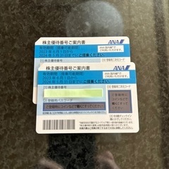 【ネット決済・配送可】 ANA 株主優待券 2枚セット 2024...