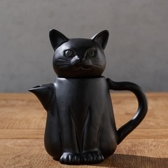 黒猫 ティーポット