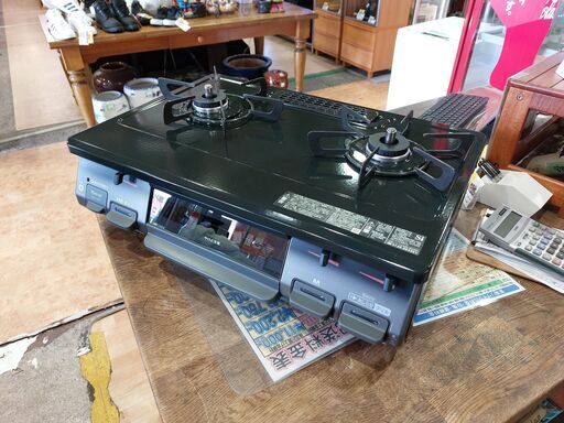 ✨安心の動作保証付✨リンナイ　2022年製　都市ガス用/ガステーブル　KSR670BKL【愛市IFC050787-104】