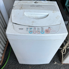 【引取限定】古い東芝製洗濯機 屋外にて使用 動作OK
