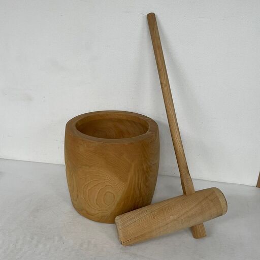 直接引渡限定 杵と臼 餅つき 正月 J0038