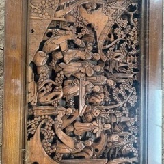 ヴィンテージ中国手彫りのローテーブル
