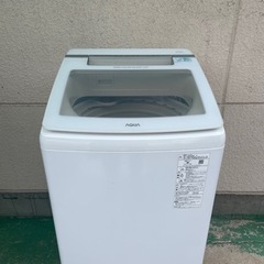 大容量！【美品】2019年製　AQUA　全自動洗濯機　10kg ...
