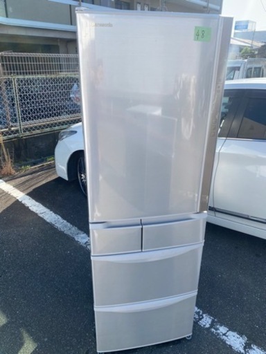 NO48 福岡市内配送無料 パナソニック Panasonic NR-E413VL-N [パーシャル搭載冷蔵庫 (406L・左開き) 5ドア エコナビ搭載 シャンパン]