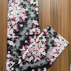 レディース　浴衣　八重桜×蝶々