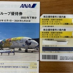 【ネット決済・配送可】ANA 株主優待　2枚　2024年11月まで
