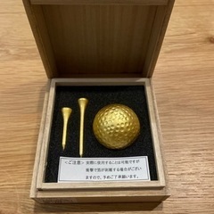 ★★ 金箔ゴルフボール　金のゴルフボール　ゴルフボール＆ティーセット