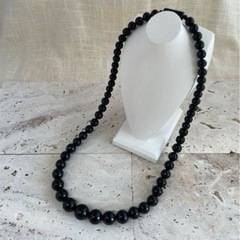 新品未使用品  鑑別付き  黒珊瑚  グラデーション  ネックレス