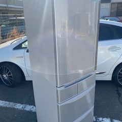 福岡市内配送無料 パナソニック Panasonic NR-E413VL-N [パーシャル搭載冷蔵庫 (406L・左開き) 5ドア エコナビ搭載 シャンパン]