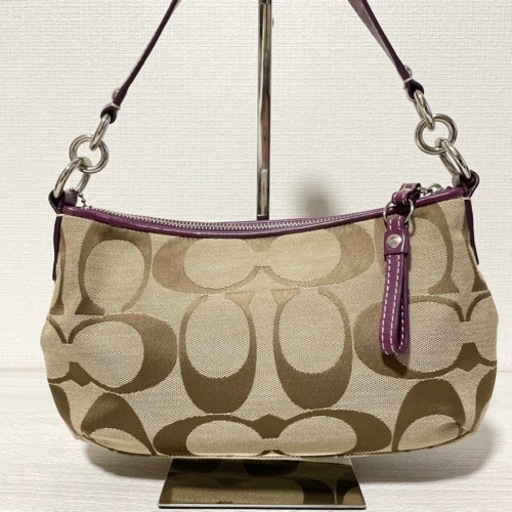 【美品】COACH  2WAY シグネチャー ショルダーバッグ セミショルダー