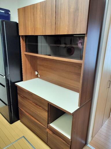 食器棚　オープンボード　キッチンボード　120cmサイズ　ウォールナット　家具 収納家具 キャビネット　家具 収納家具 カラーボックス