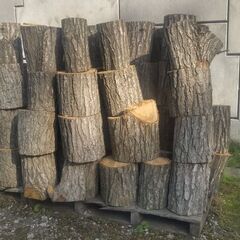 北広島　薪用のナラ原木玉切り材　1.7立米
