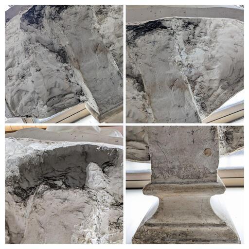 古代彫刻 石膏像 モリエール 胸像 デッサン オブジェ 美術 彫刻約W65