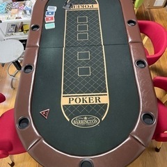 ポーカーテーブル 椅子6脚付き
