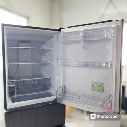 美品 AQUA 4ドア冷蔵庫 自動製氷 368L 2022年製 AQR-V37M ウッド調