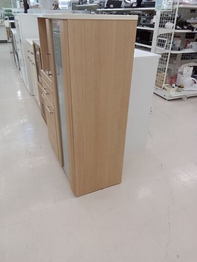 ☆ジモティ割あり☆ レンジボード ブラウン×ホワイト W79.5×D40×H115 