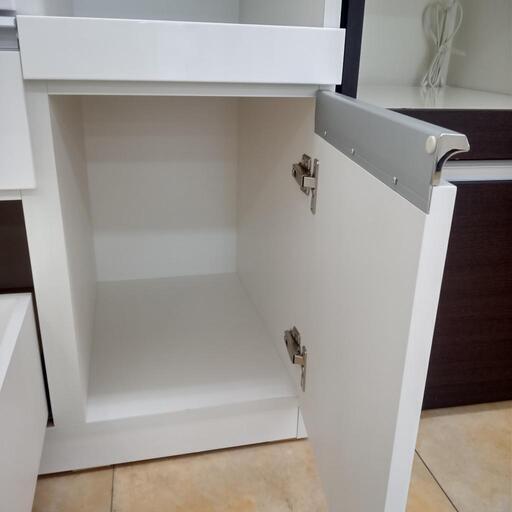 ☆ジモティ割あり☆ 食器棚 白 H200×D50.5×W89.5 クリーニング済み OJ4333