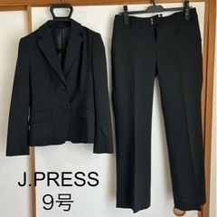 J.PRESS◆レディースパンツスーツ/9/ウール/BLK/13...