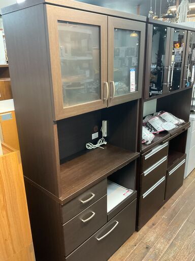 ニトリ　コパン80キッチンボード　ブラウン