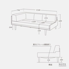 Momo Natural 2.5Pソファー
