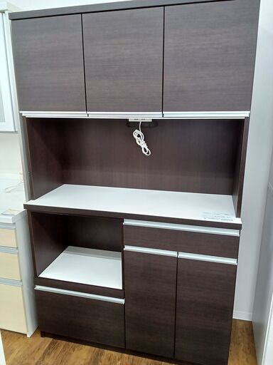★ジモティ割あり★  レンジボード ブラウン H191×D45×W117 クリーニング済み MT1269