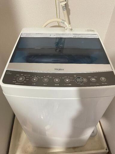 ハイアール 全自動洗濯機 JW-C55A 5.5kg 2019年製 お急ぎコース ステンレス槽 しわケア 高濃度洗浄機能