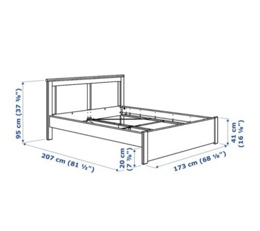 IKEA クイーンベッドフレーム