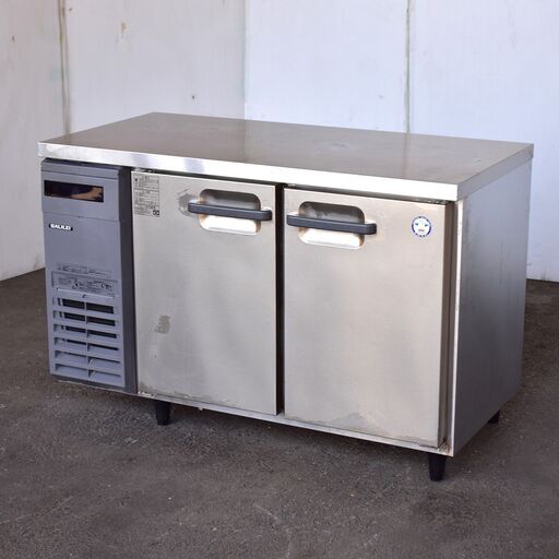 【ジモ取引終了9/12】≪yt1309ジ≫ フクシマガリレイ 業務用冷蔵庫 LCC-120RM-F(改) AC100V 幅120cm 2ドア コールドテーブル 2020年製 現状品 60504-04