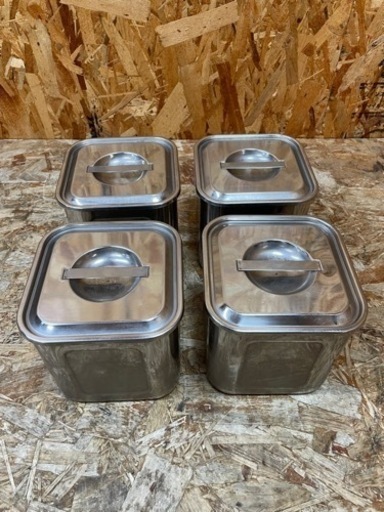 (6277)YUKIWA/ユキワ 三宝産業 ステンレス 深型角キッチンポット 業務用 厨房用品 飲食店 店舗用 中古品