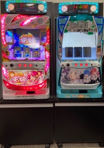 スロット台 2台 パチスロキャビネット データカウンター付