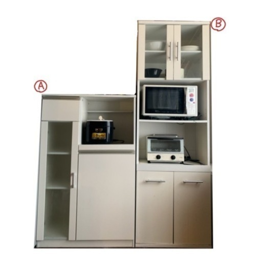 NITORI　レンジボード・キッチンボード２点セット 食器棚 ニトリ レンジボード キッチンボード 2点セットニトリ キッチン