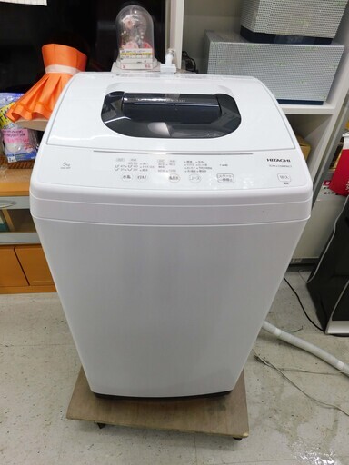 ・【恵庭】日立　洗濯機　全自動洗濯機 NW-50F　2021年製　5キロ　中古品　PayPay支払いOK！