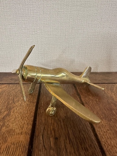 イギリス　真鍮　飛行機　アンティーク　置物　Brass