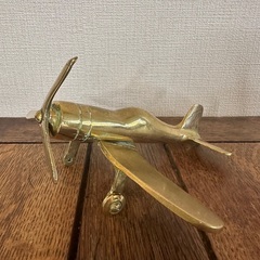 イギリス　真鍮　飛行機　アンティーク　置物　Brass