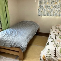 檜のシングルベッド